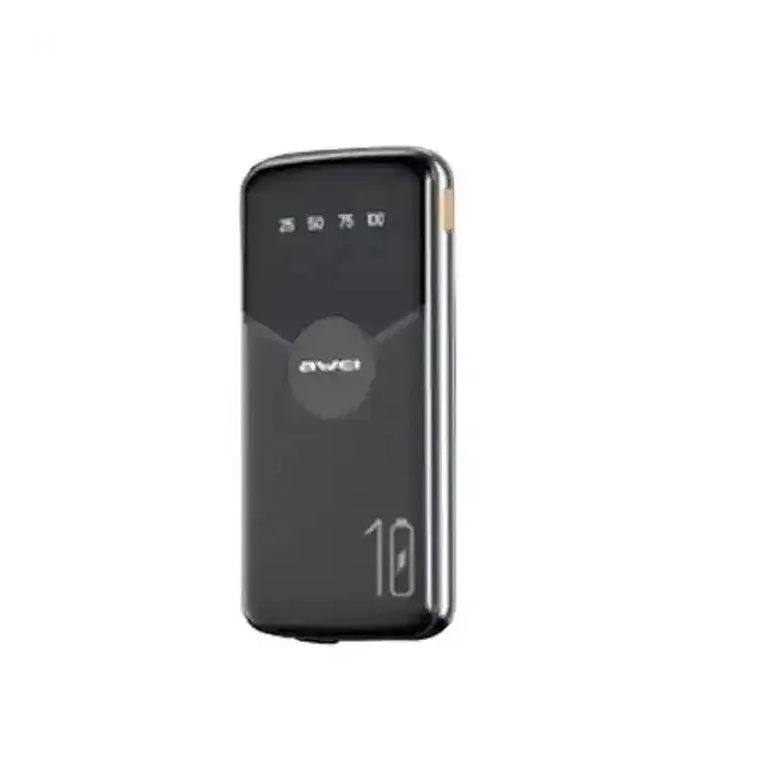 AWEI P32K Portable 10000mAh Power Bank Digital Display Phone Charger